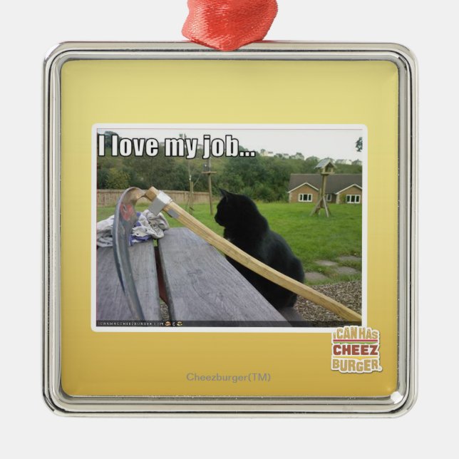 I love my job metal tree decoration (Front)