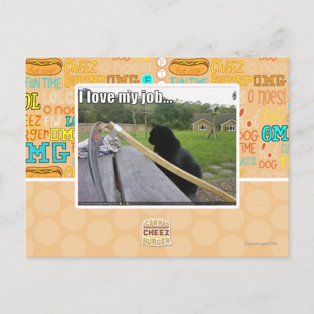 I love my job postcard (Front)
