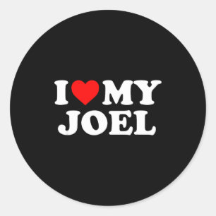I Love My Joel  Classic Round Sticker