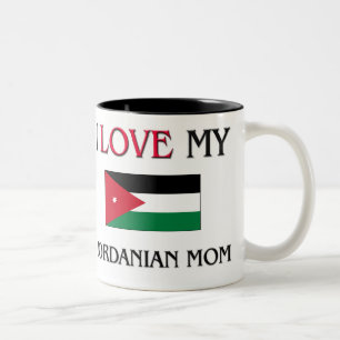 I Love My Jordanian Mum Two-Tone Coffee Mug