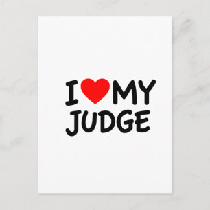 I love my judge postcard