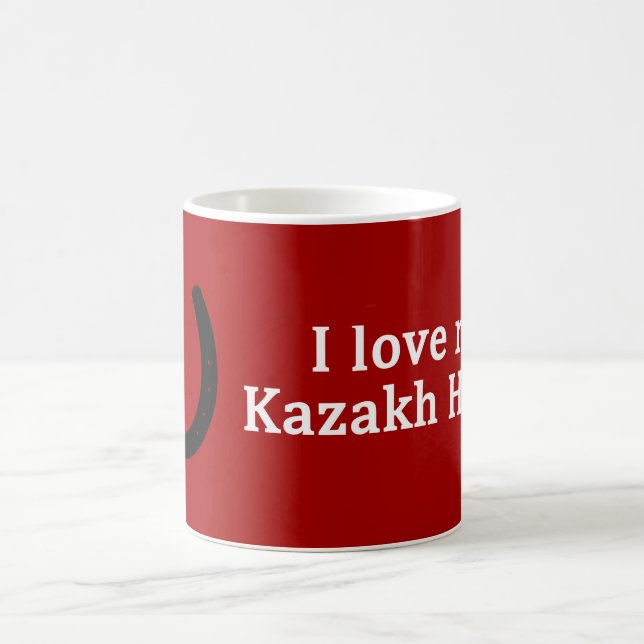 I Love My Kazakh Horse Coffee Mug (Center)