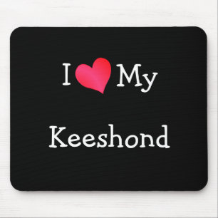 I Love My Keeshond Mouse Mat