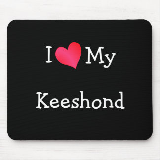 I Love My Keeshond Mouse Mat