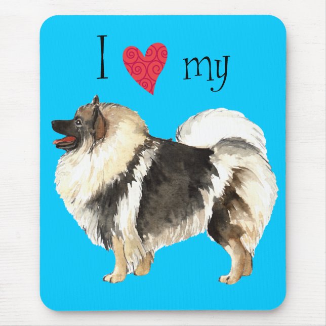 I Love my Keeshond Mouse Mat (Front)