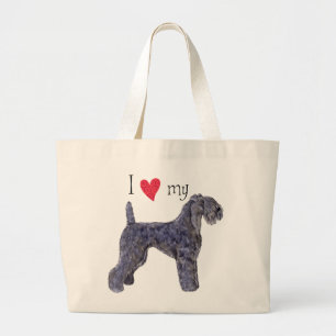 I Love my Kerry Blue Terrier Large Tote Bag