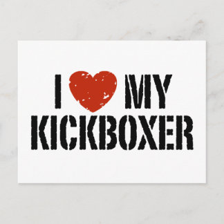 I Love My Kickboxer Postcard