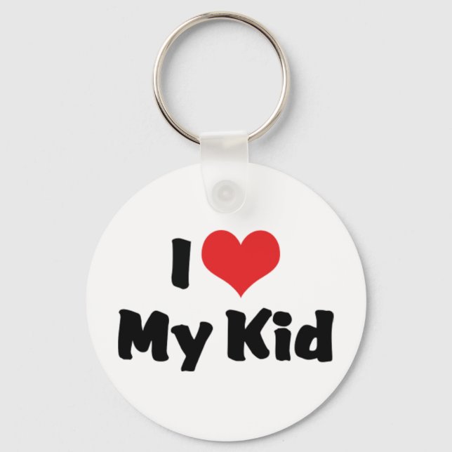 I Love My Kid Keychain (Front)