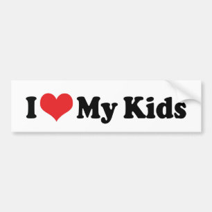 I Love My Kids Bumper Sticker