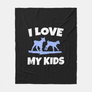 I Love My Kids For A Goat Farmer Gift Fleece Blanket