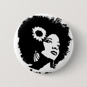 I love my Kinky Curly Hair 6 Cm Round Badge