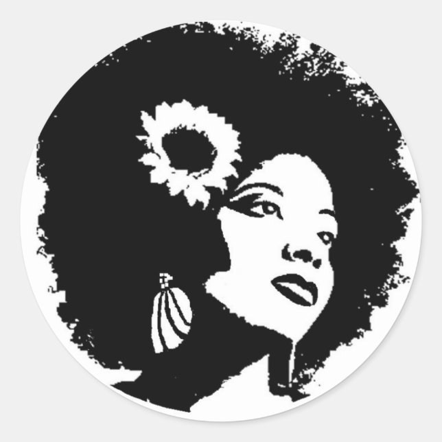 I love my Kinky Curly Hair Classic Round Sticker (Front)