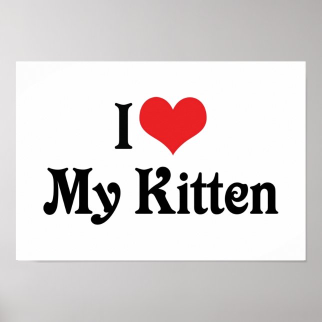 I Love My Kitten Poster (Front)