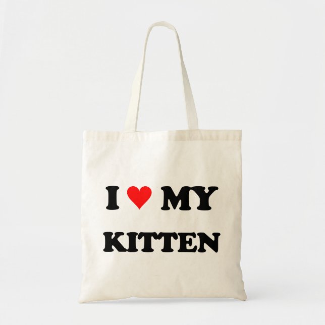 I Love My Kitten Tote Bag (Front)