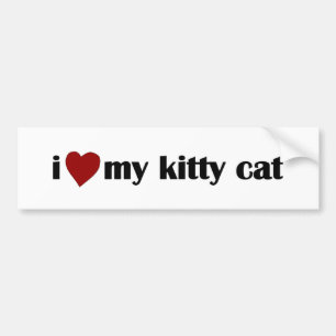 I Love My Kitty Cat Bumper Sticker