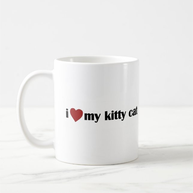 I Love My Kitty Cat Coffee Mug (Left)