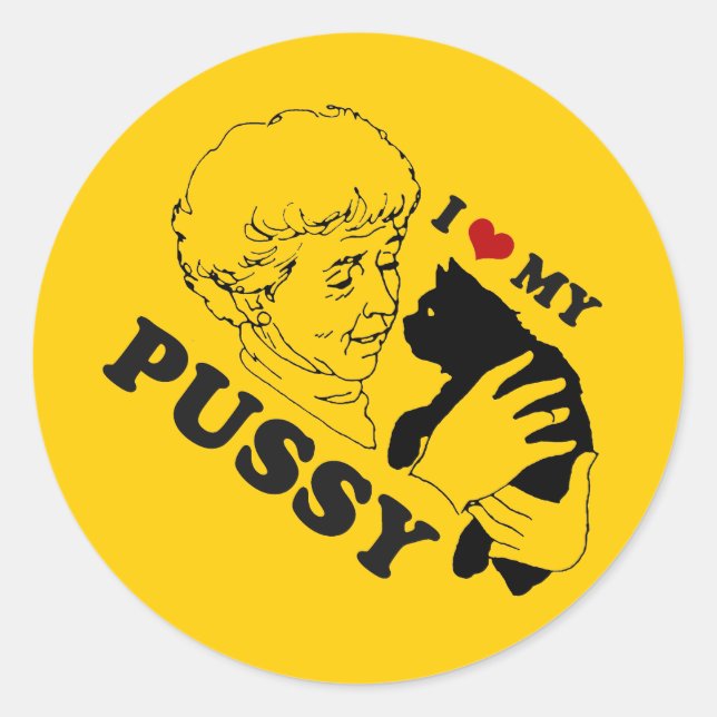I LOVE MY KITTY CLASSIC ROUND STICKER (Front)