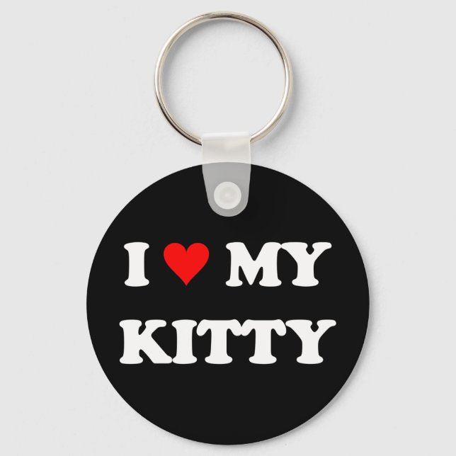 I Love My Kitty Key Ring (Front)