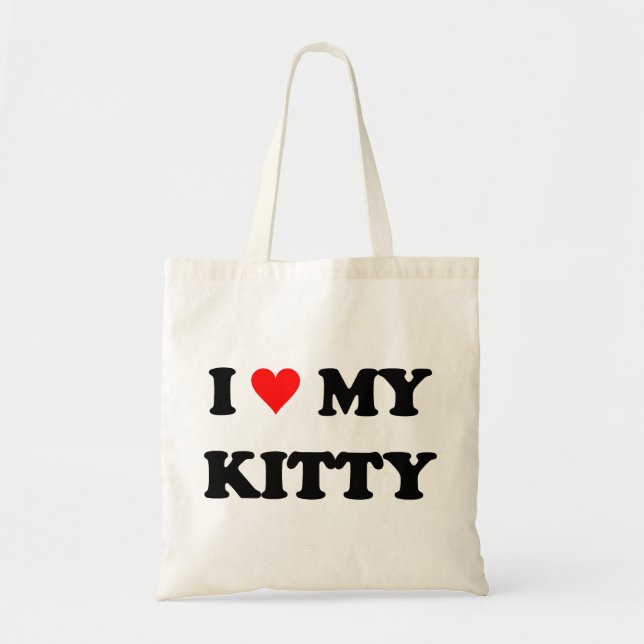 I Love My Kitty Tote Bag (Front)