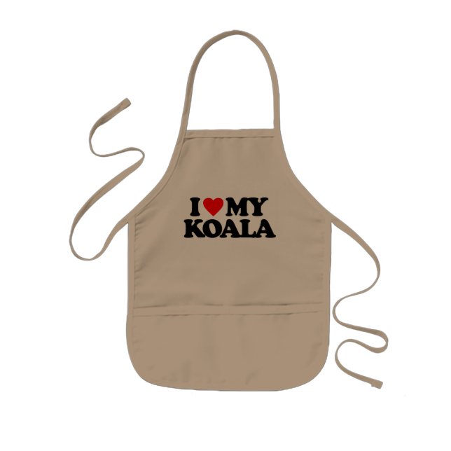 I LOVE MY KOALA KIDS APRON (Front)