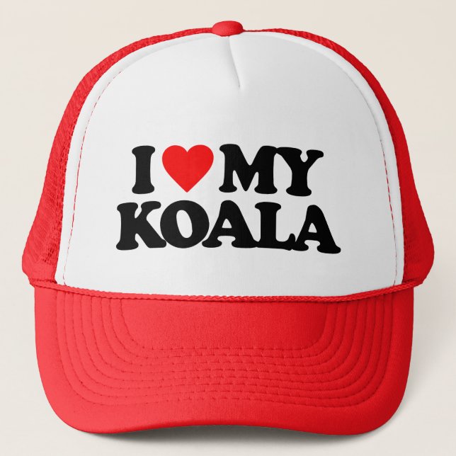 I LOVE MY KOALA TRUCKER HAT (Front)