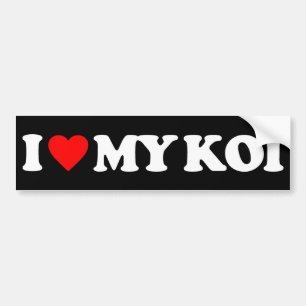I LOVE MY KOI BUMPER STICKER
