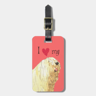 I Love my Komondor Luggage Tag