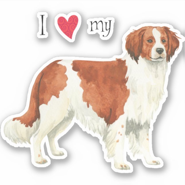 I Love my Kooiker Vinyl Sticker (Front)