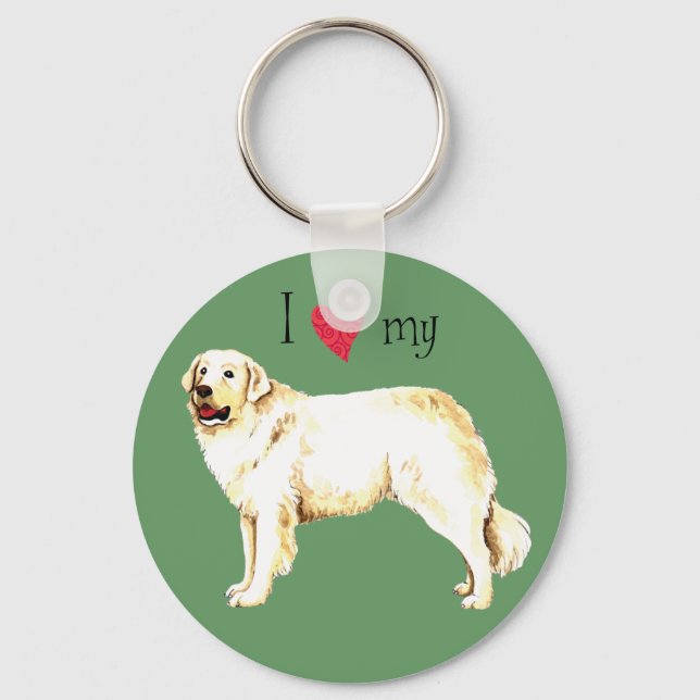 I Love my Kuvasz Key Ring (Front)