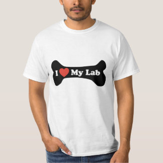I Love My Lab - Dog Bone T-Shirt