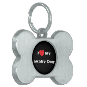 I ♥️ Love My Labby Dog Pet ID Tag