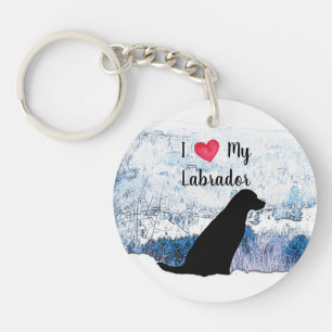 I Love My Labrador - Black Dog - Black Lab Key Ring