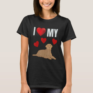 I Love My Labrador Cute Adorable Tan Black Lab Do T-Shirt