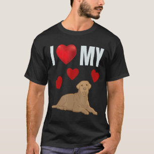 I Love My Labrador Cute Adorable Tan Black Lab Do T-Shirt