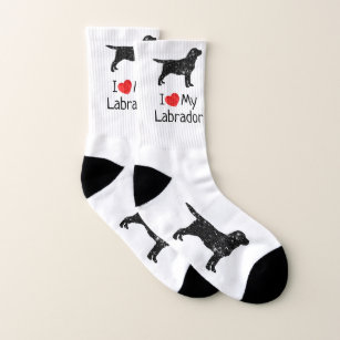 I Love My Labrador Dog Black Lab Socks