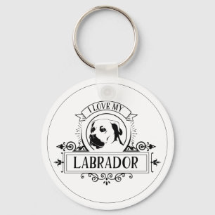 I Love My Labrador Keychain