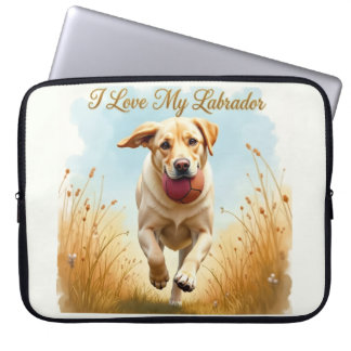 I Love My Labrador Laptop Sleeve