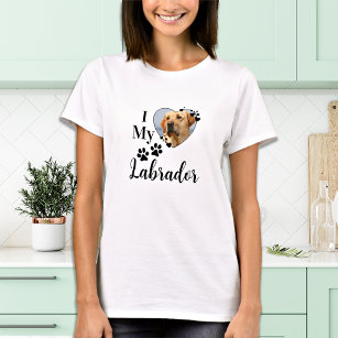 I Love My Labrador Personalised Dog Pet Photo T-Shirt