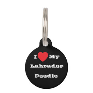 I ♥️ Love My Labrador Poodle  Pet Tag