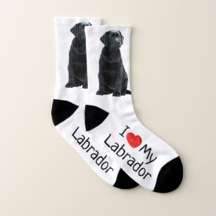 I Love My Labrador - Puppy Cute Dog Black Lab Socks