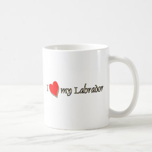 I Love My Labrador Red Heart Coffee Mug