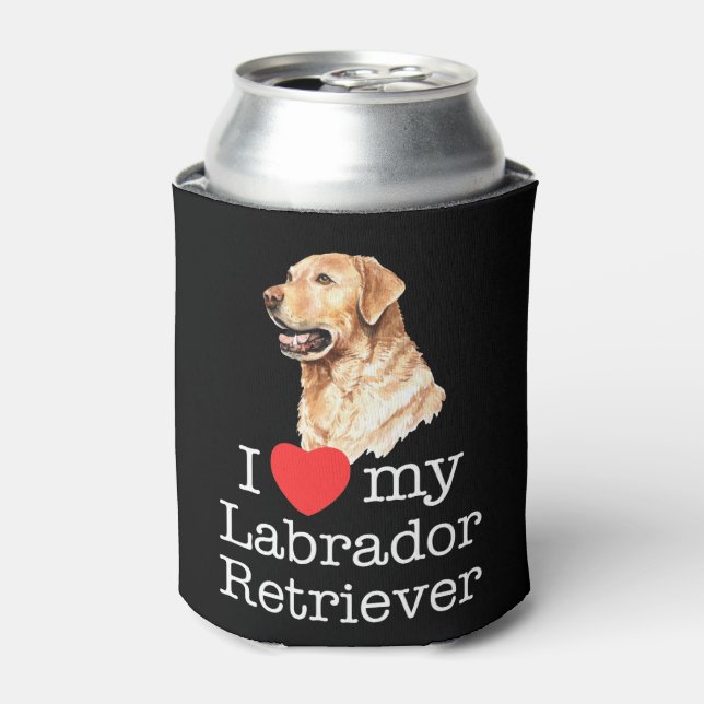I Love My Labrador Retriever Can Cooler (Can Front)