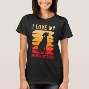 I Love My Labrador Retriever Dog Happy Me You Moth T-Shirt