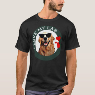 I Love My Labrador Retriever Green Active T-Shirt