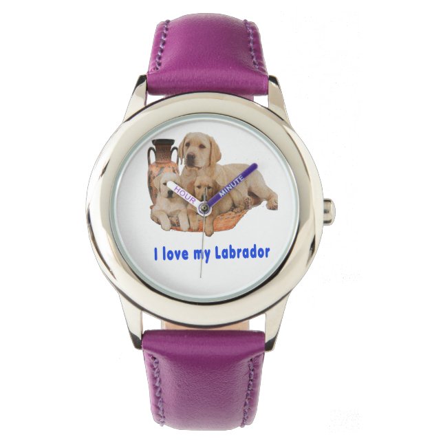 I Love my Labrador watches (Front)