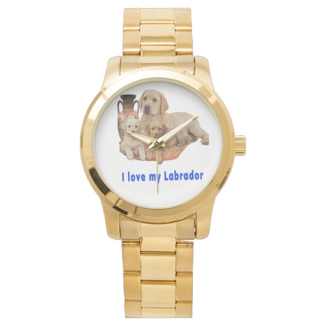 I Love my Labrador watches (Front)