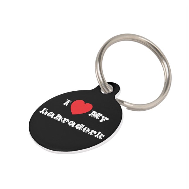 I ♥️ Love My Labradork Pet Tag (Side)