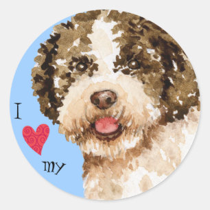 I Love my Lagotto Classic Round Sticker