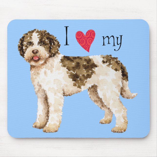 I Love my Lagotto Mouse Mat (Front)