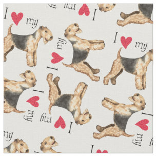 I Love my Lakeland Terrier Fabric
